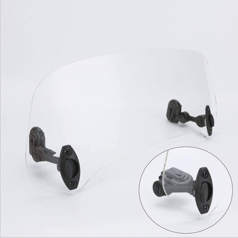 Adjustable Windshield Clip On Extension Spoiler Wind Deflector For Motorcycle