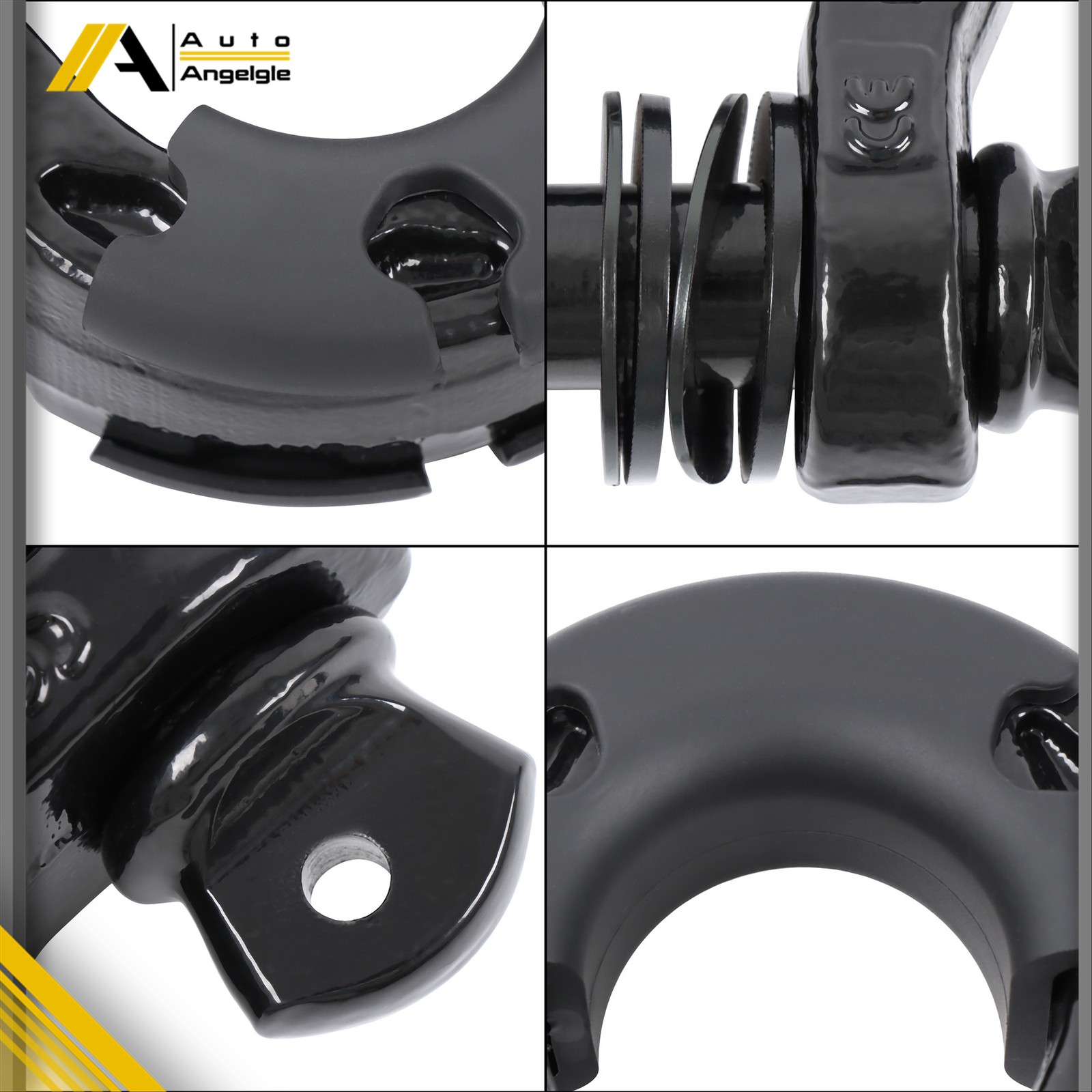70000lb Capacity 3/4″ D-Shackles Black (2PCS) Includes Pin And Washer Set New