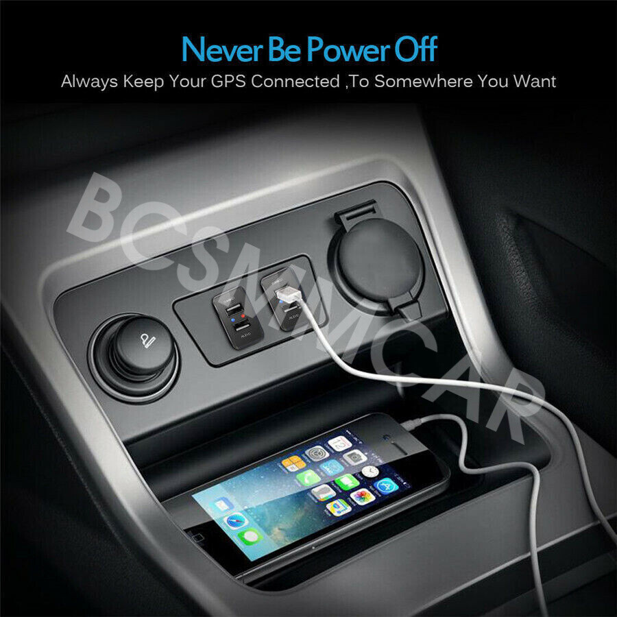 12-24V DC Car Dual USB Charger Fit For Toyota FJ Cruiser 2007-2014 Audio Adapter
