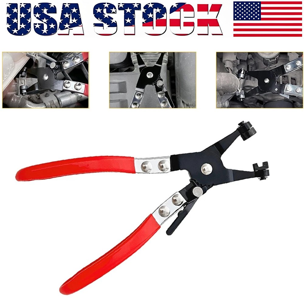 Automotive Spring Clamp Pliers Hose Clamp Removal Repair Swivel Flat Band Tool
