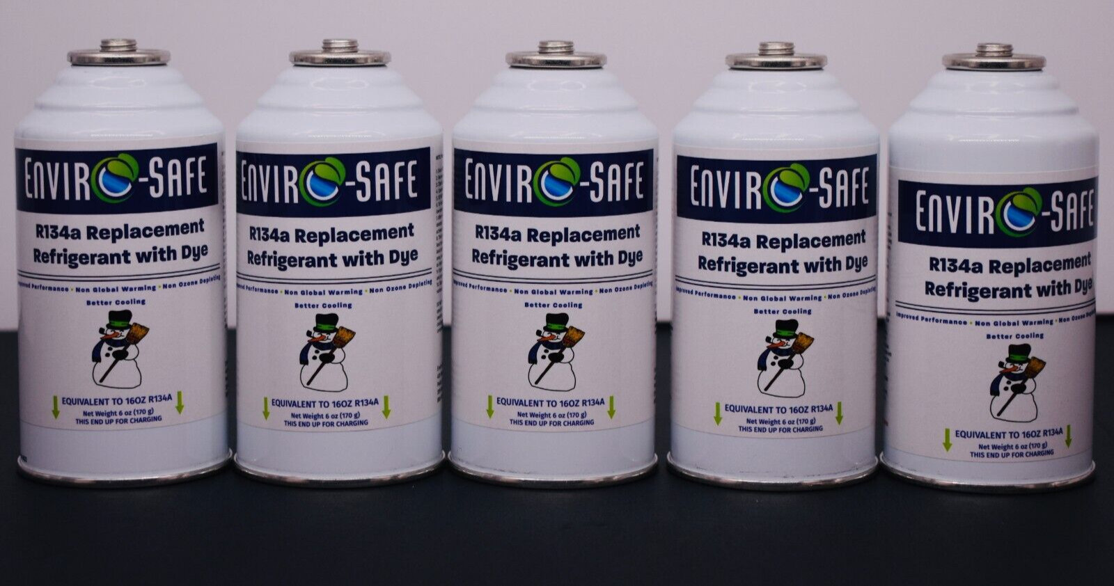 R134a Replacement Refrigerant with dye- CASE OF 5 CANS!