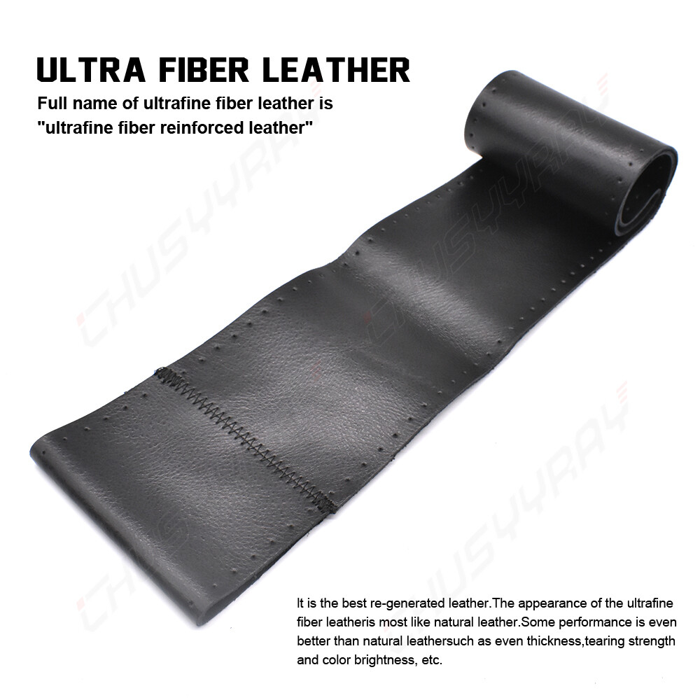 Upgrade 15″ Steering Wheel Cover Genuine Leather For 2016-18 Dodge RAM 1500 2500