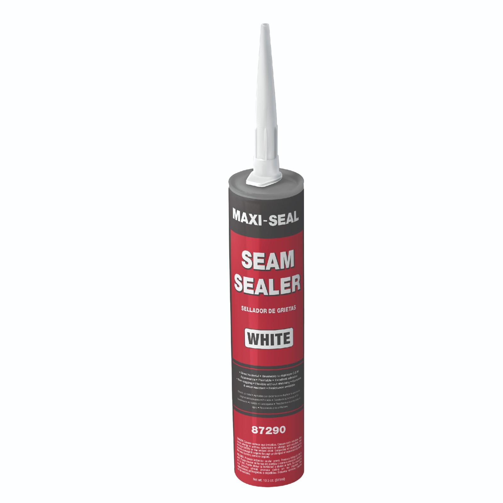 Maxi-Seal Polyurethane Seam Sealer Automotive – White, 10.5oz Tube