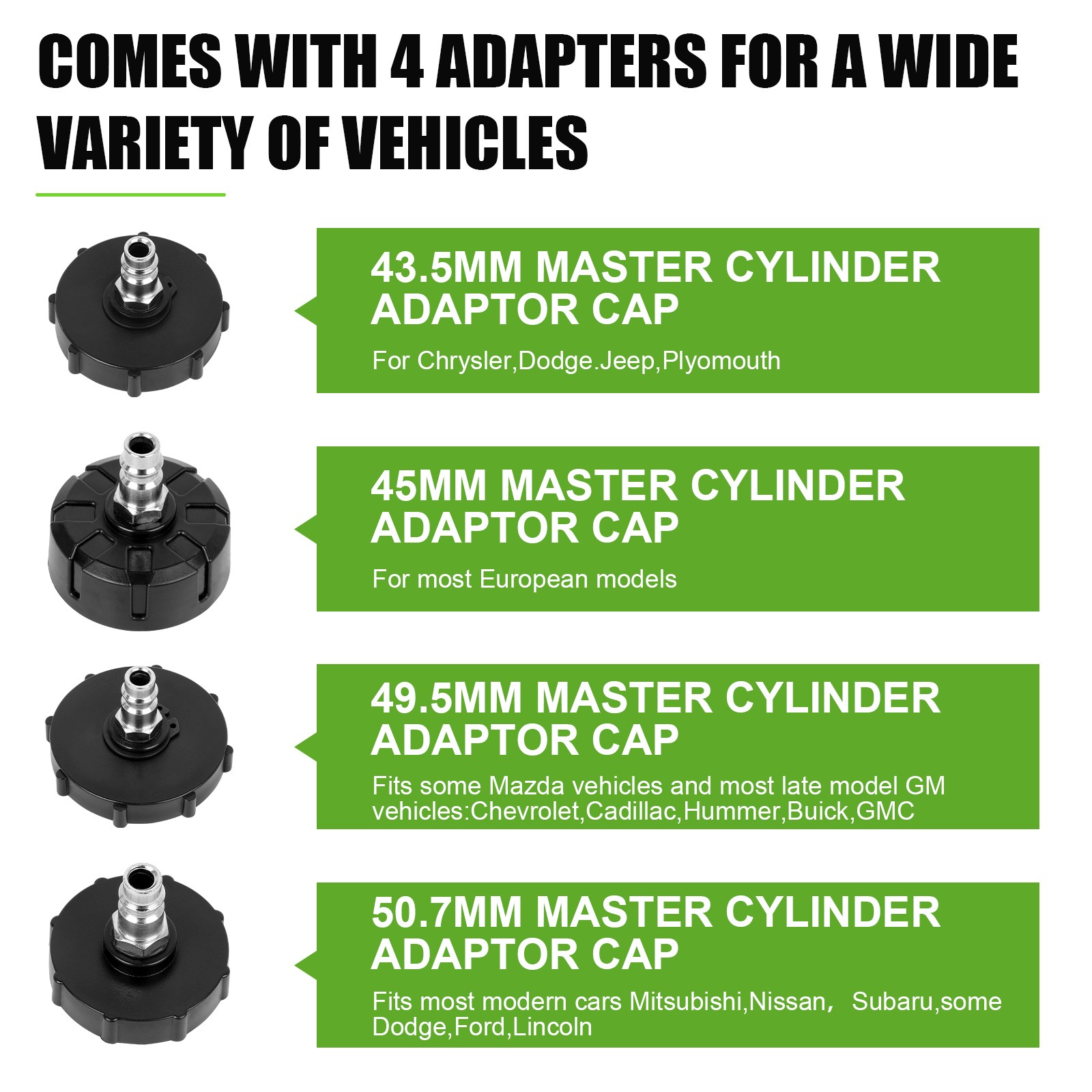 3L Brake Bleeder Kit Manual Fluid Pump W/4 Master Cylinder Adapters 1L Bottle US
