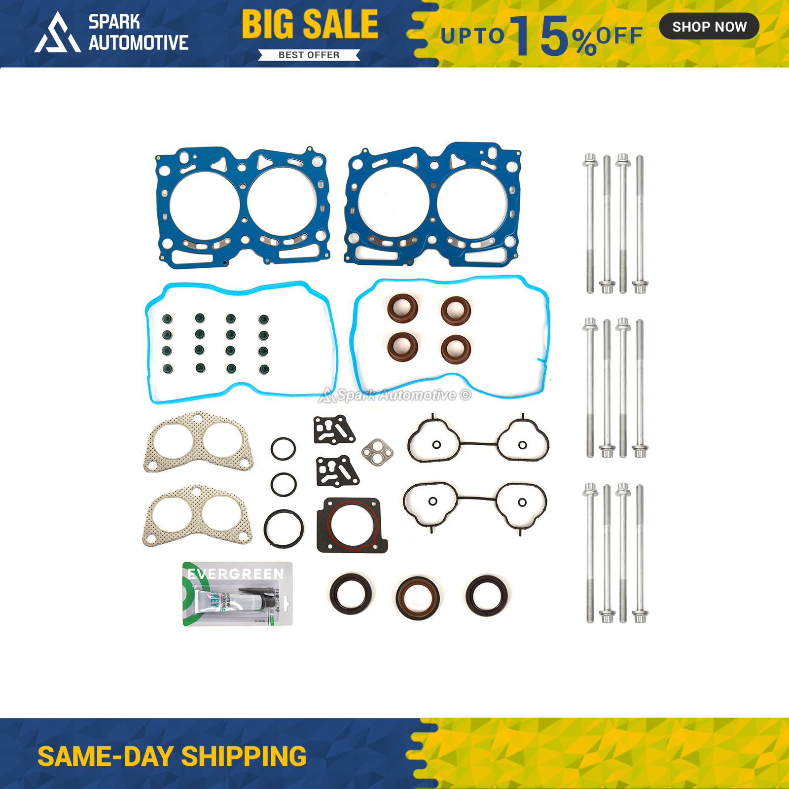 Head Gasket Set Head Bolts Fit 10-12 Subaru Legacy Outback 2.6L H4 SOHC EJ253