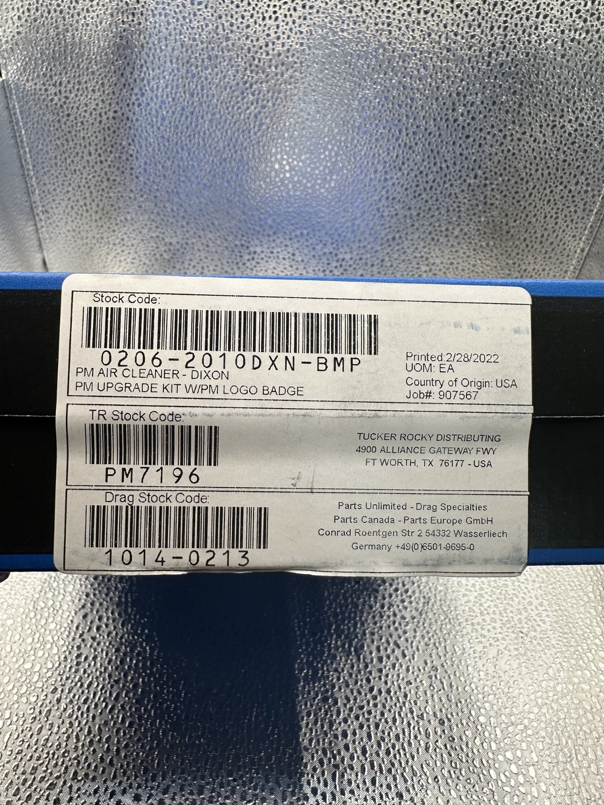 NEW PERFORMANCE MACHINE AIR CLEANER UPGRADE KIT INSERT DIXON 0206-2010DXN-BMP