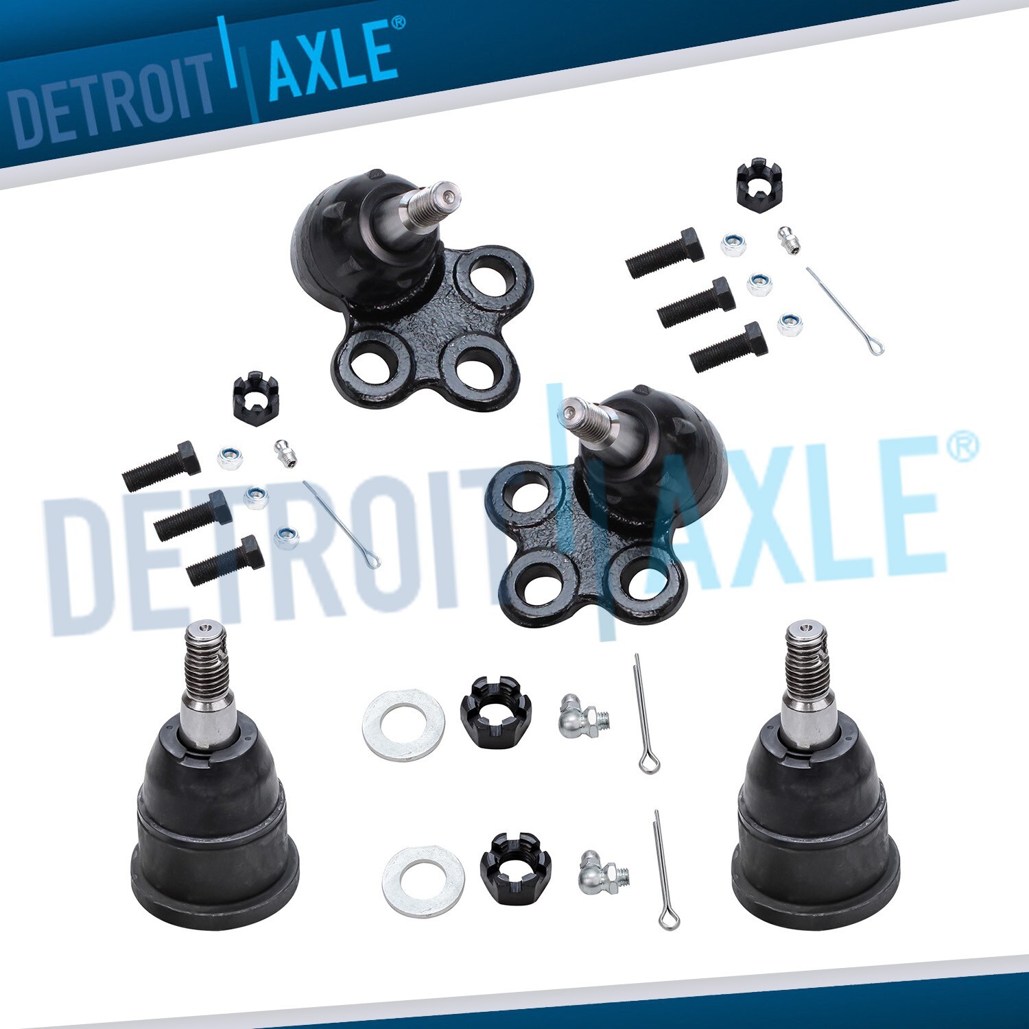 Front + Rear Lower Ball Joints for Buick Rendezvous Chevy Uplander Pontiac Aztek