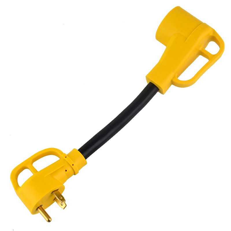 30A Male to 50A Female Electrical Converter Cord Cable 125V 3750W 12Inch C19 NJ