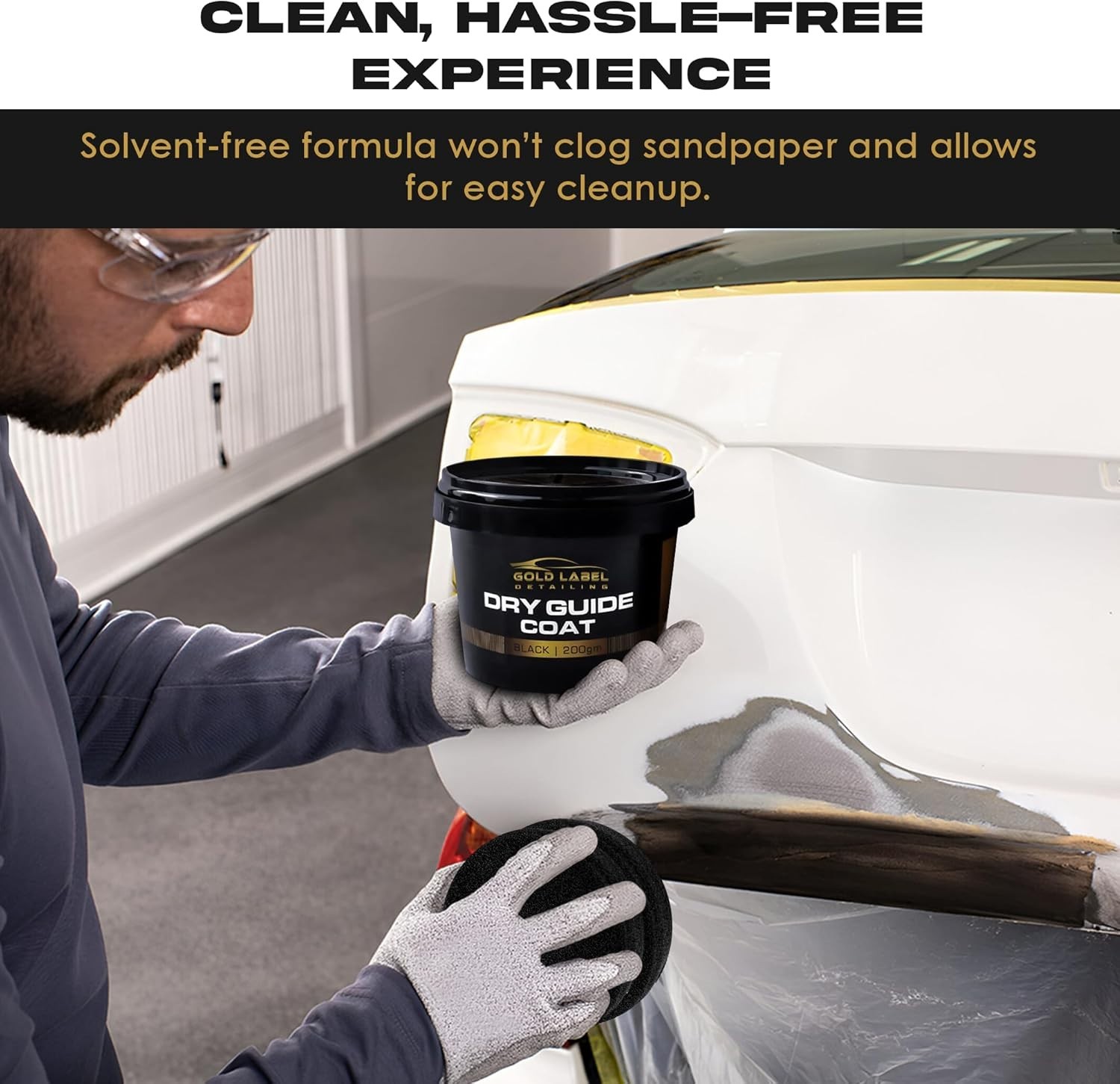 User-Friendly Dry Black Guide Coat – 200g for Effortless Paint Inspection
