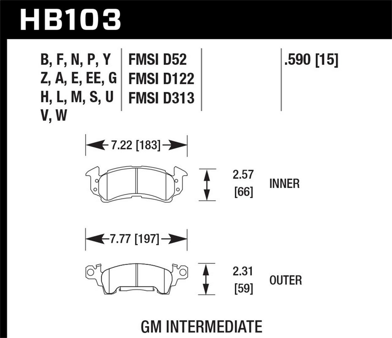 Hawk Performance Disc Brake Pad Set For 1973-1976 Oldsmobile Delta 88