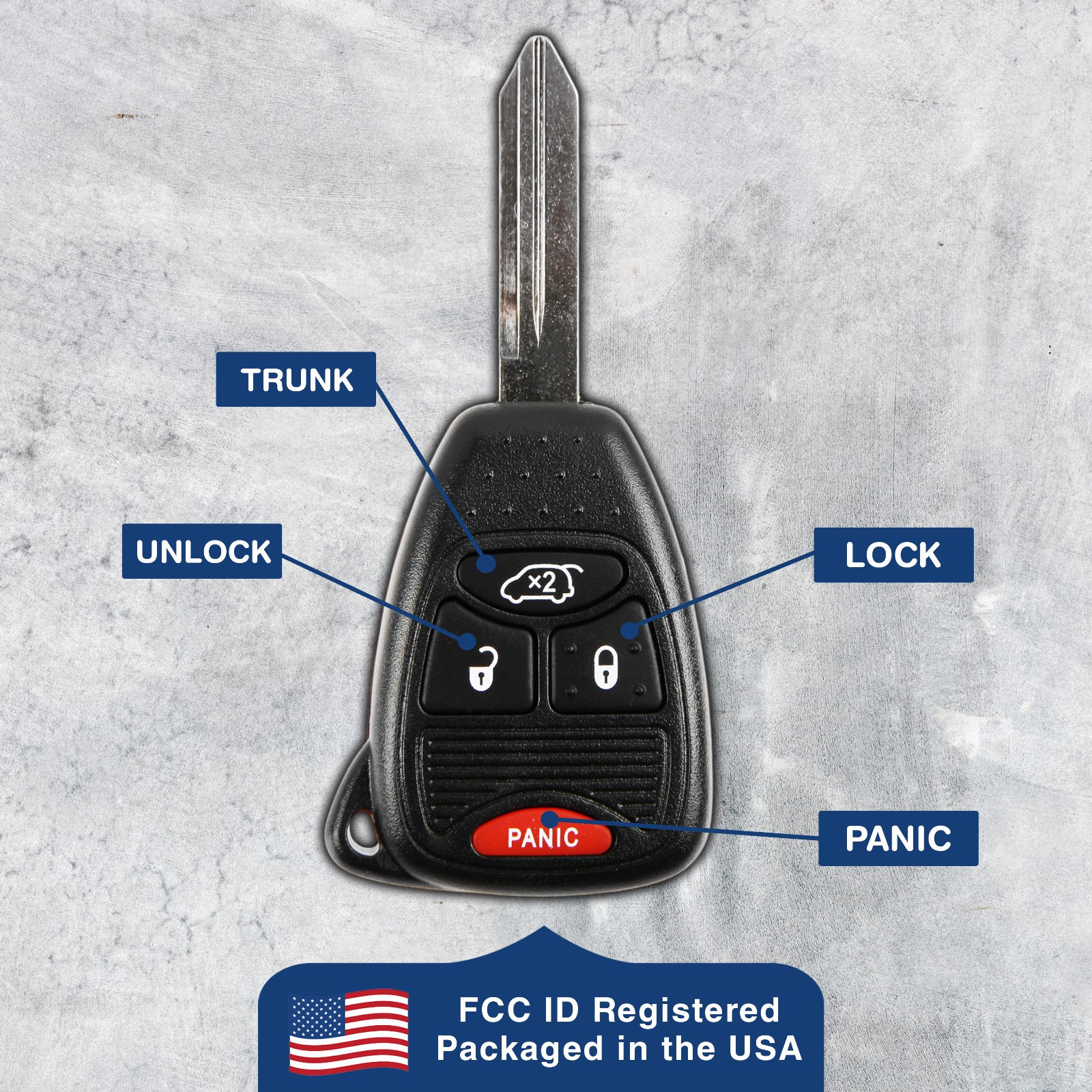 2 For Jeep Wrangler 2006 2007 2008 2009 2010 2011 Remote Car Keyless Key Fob