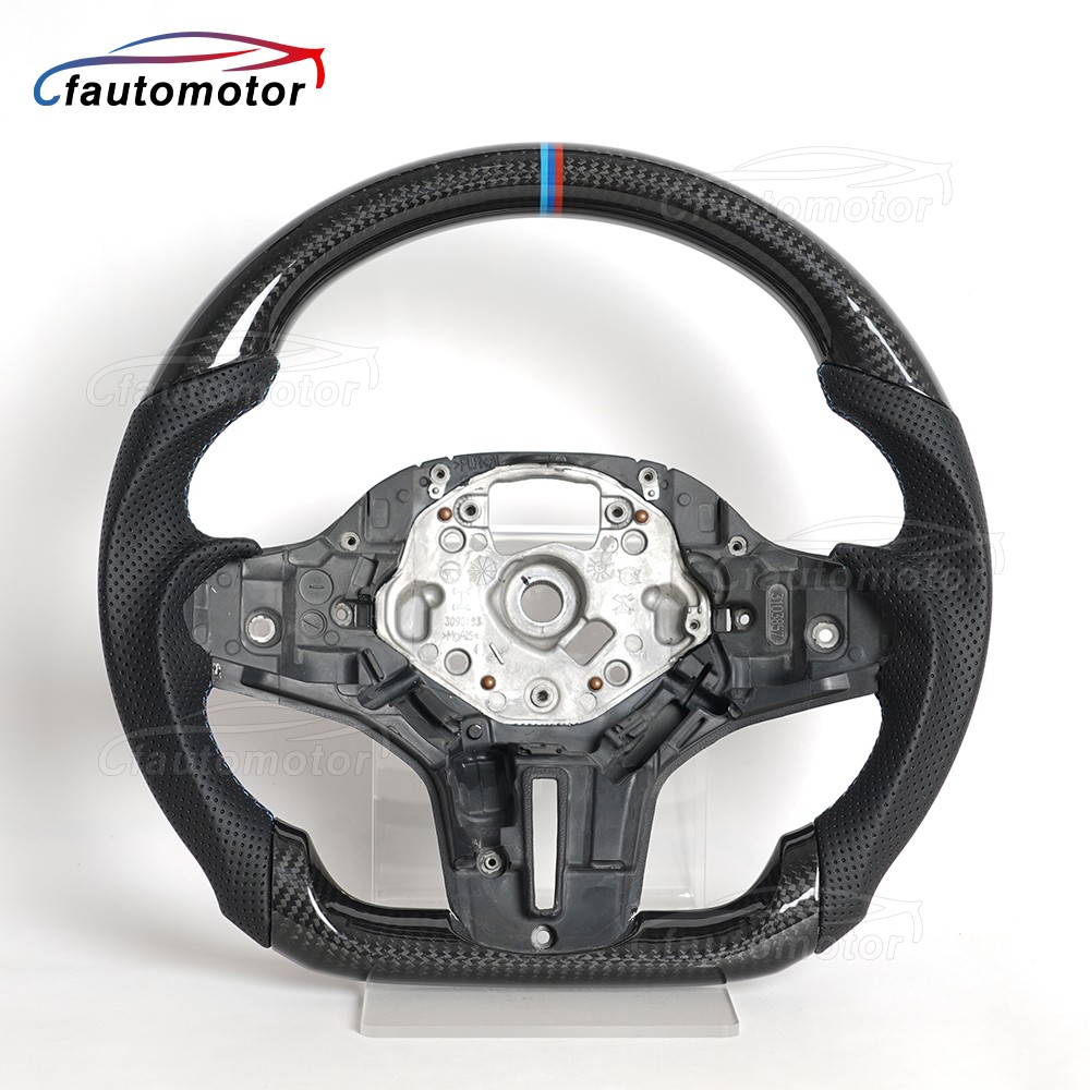 Real Carbon Fiber Heated Steering Wheel For BMW 5 Series G30 G32 F90 F91 G01 G02