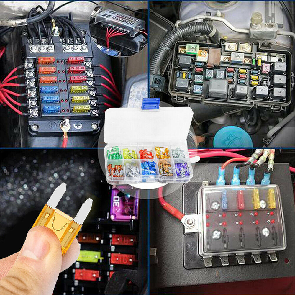120 PCS Mini Blade Fuse Assortment Auto Car Motorcycle Truck FUSES Kit APM ATM