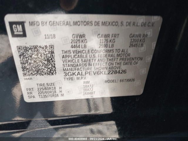Passenger Rear Suspension Without Crossmember Fits 18-19 EQUINOX 1087021