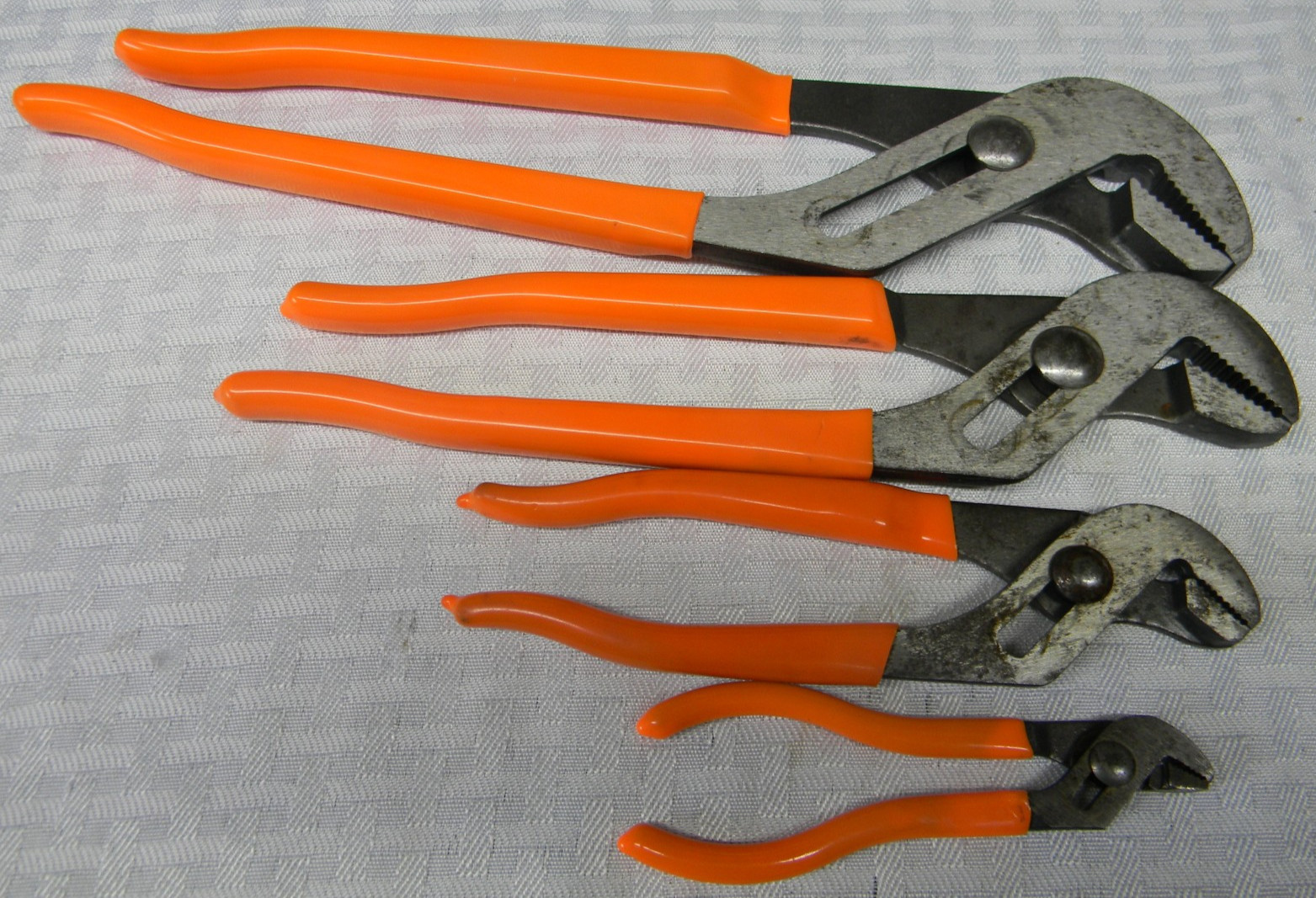 CORNWELL TOOLS 4PC ORANGE GRIPS TONGUE & GROOVE PLIER SET #ZZCCL4TGS MADE IN USA