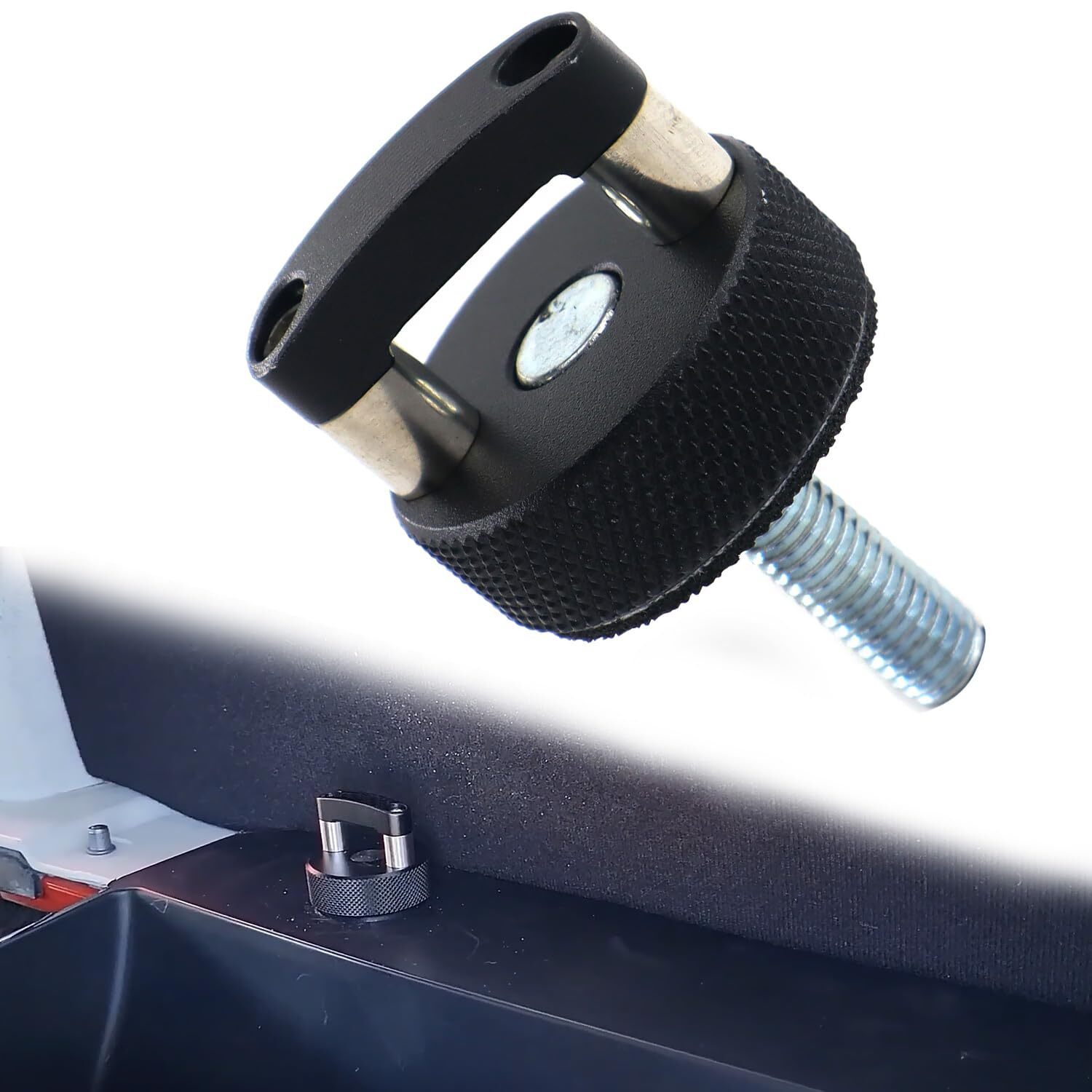 6PCS Black Quick Removal Thumb Screw with D Rings for Jeep Wrangler JK 07-2018