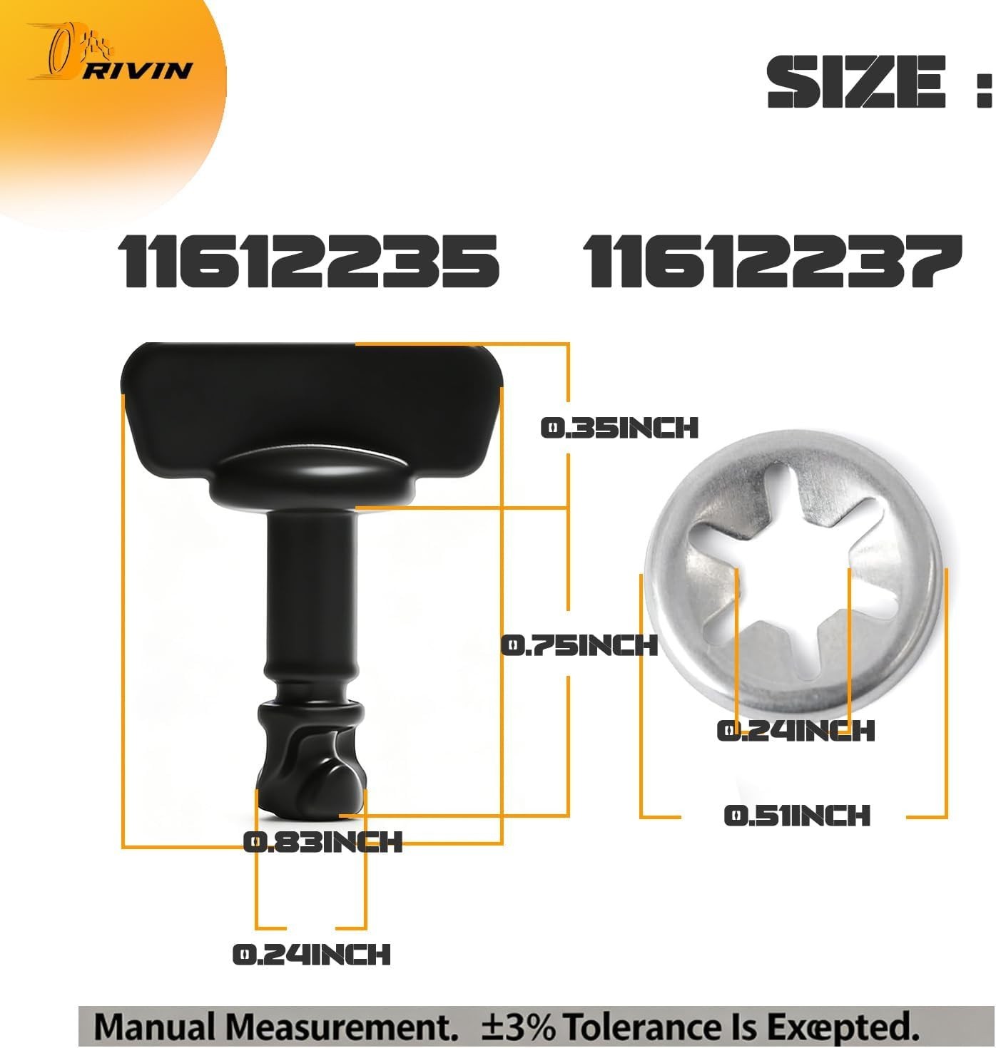 High-Strength Zinc Alloy Bolts with Retainers for 2015-2024 Hitch Covers – 2PCS