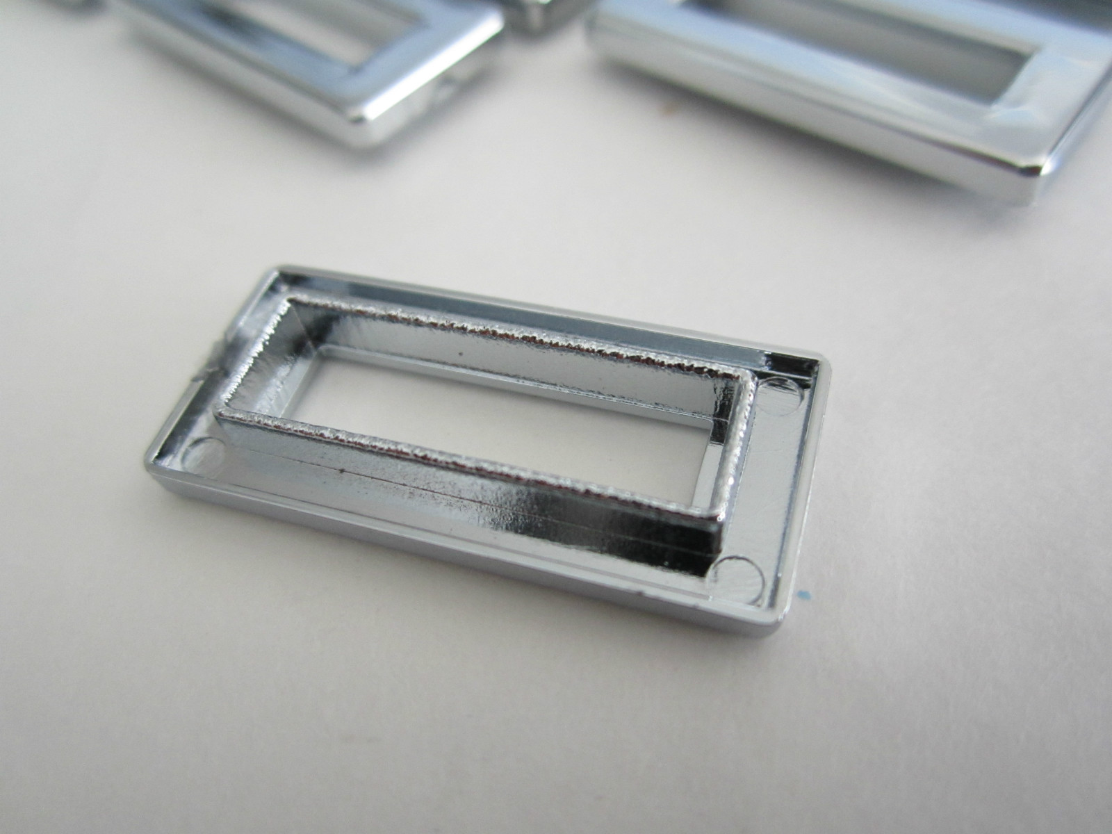 SET of 20 Chrome Peterbilt Switch Dash Light Indicator Covers 1-1/16 x 1/2 LOT