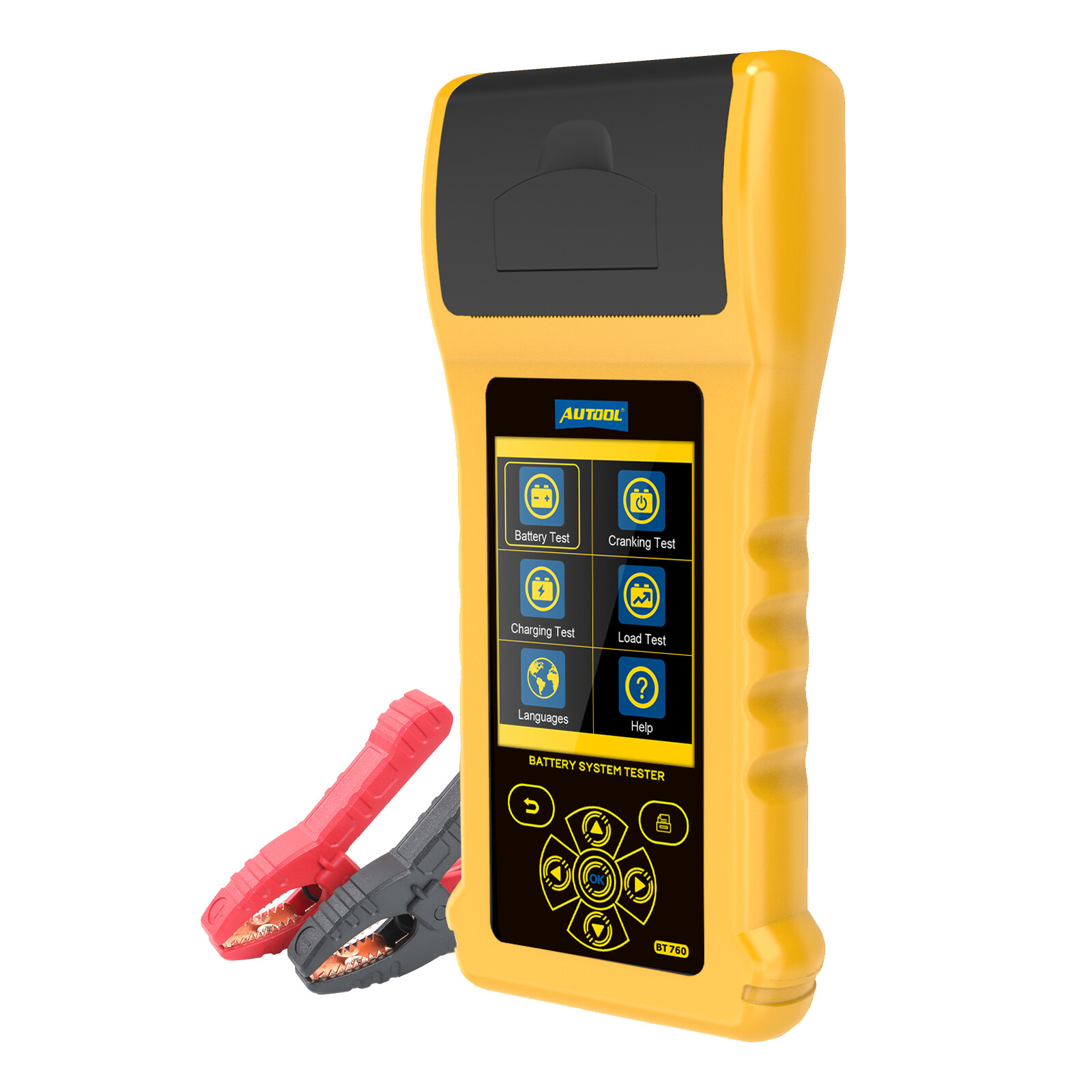 6V 12V 24V Car Battery Tester Cranking Charging Load Test Analyzer With Printer