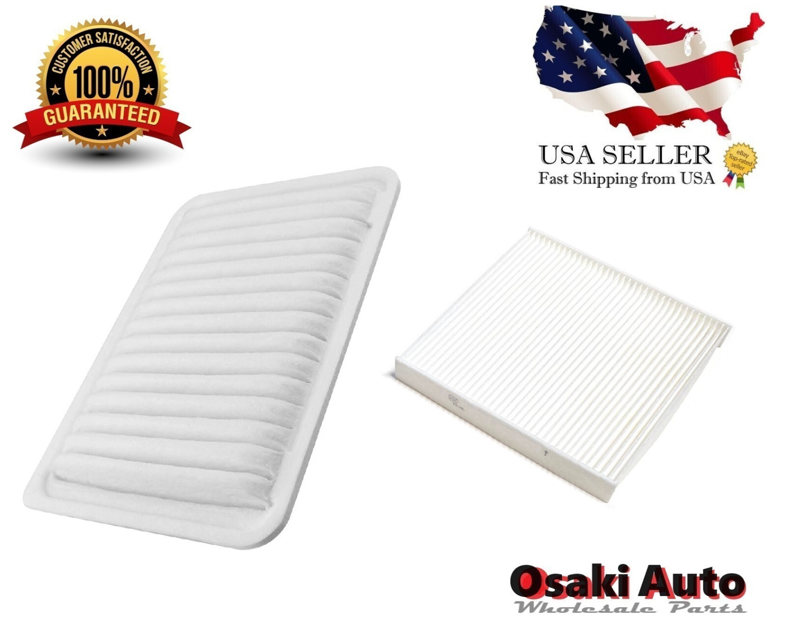 COMBO Air & Cabin Filter FOR 2007-2017 Toyota Camry 4Cyl & 2009-2016 Venza 4Cyl