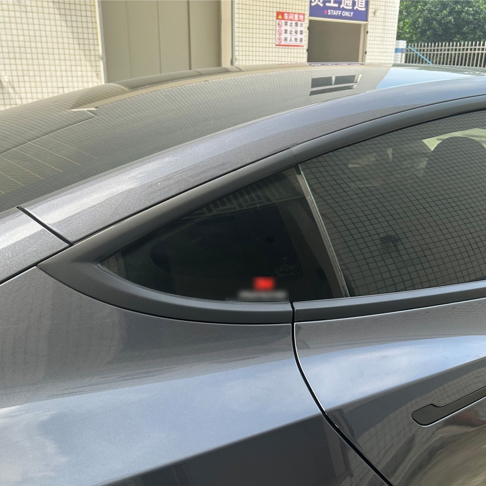 Matte Black Chrome Delete Window Trims For Tesla Model 3 2017-2025