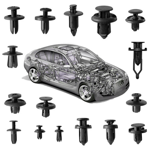 680Pcs Car Retainer Auto Fasteners Push Trim Plastic Clips Pin Rivet Bumper Kit