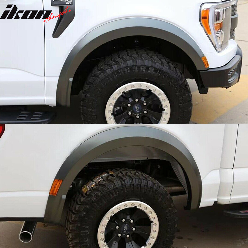 Fits 21-23 Ford F150 R Style Fender Flares 4PC Matte Black – PP