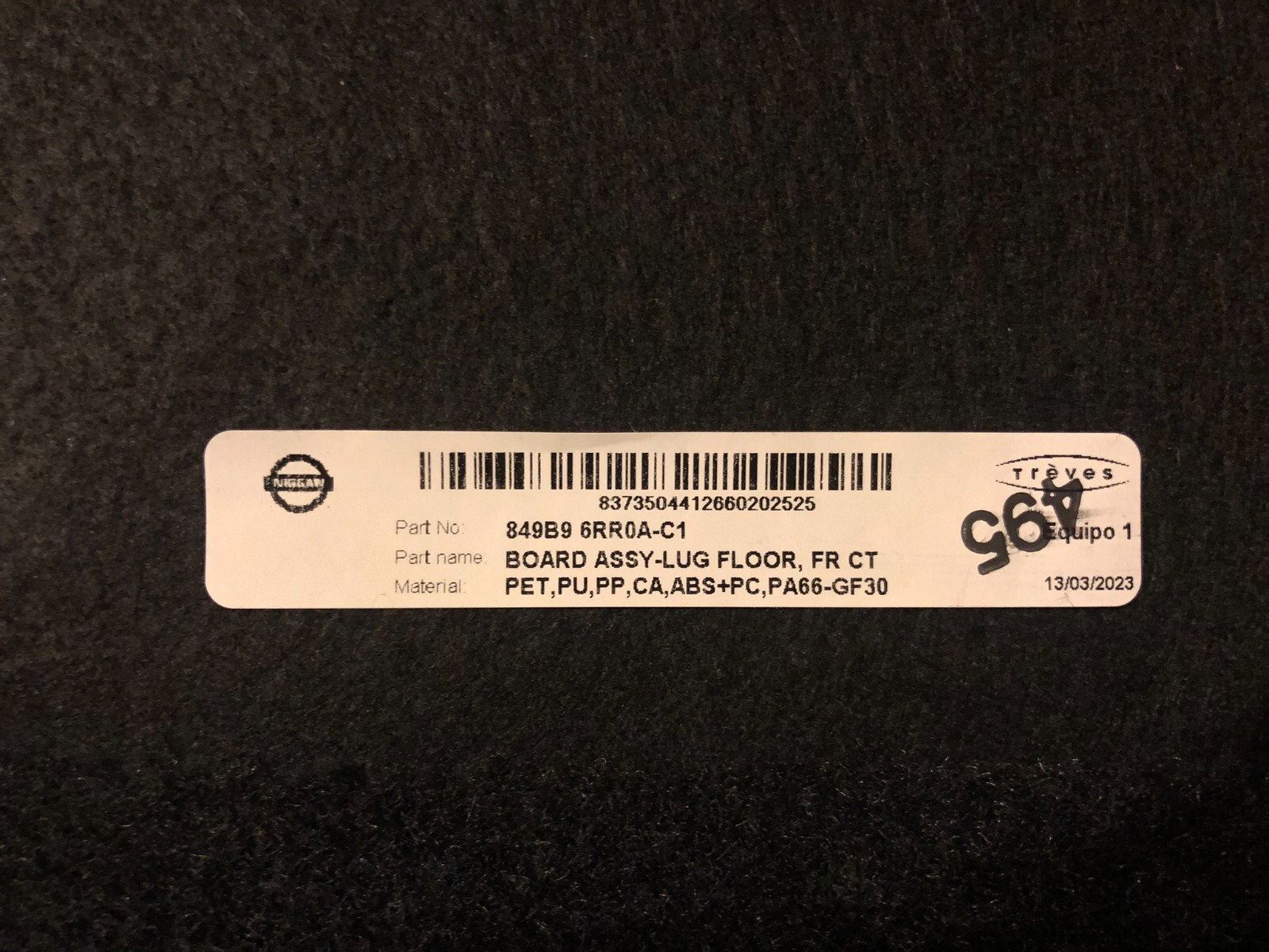 2021-2023 Nissan Rogue Genuine OEM trunk/Cargo Board Lid 849B8-6RR0A 849B9-6RR0A