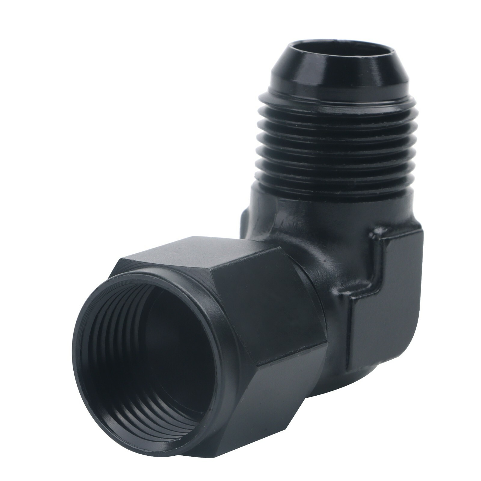 4AN Female to 4AN Male Flare Swivel Hose Fitting Adapter 90° Degree Aluminium
