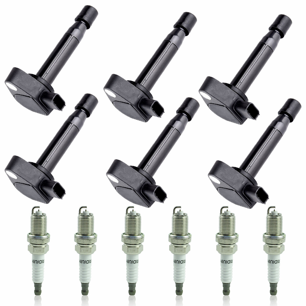 6X Ignition Coils + 6X Spark Plugs Set for 1999-2007 Honda Odyssey 3.5L UF242 US