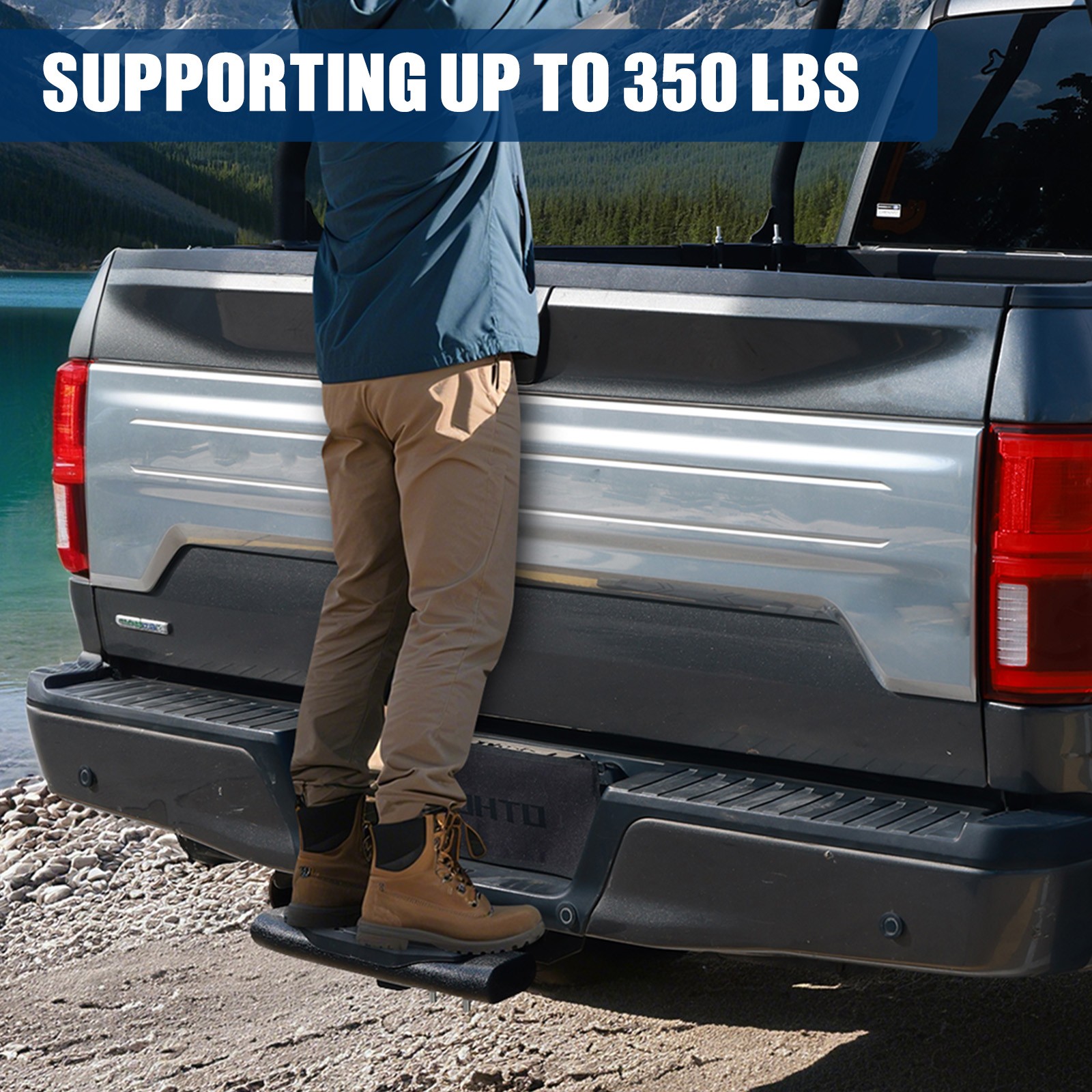 Trailer Towing Hitch Step Bar for 2″ Receiver Universal Fit for Trucks Car Van