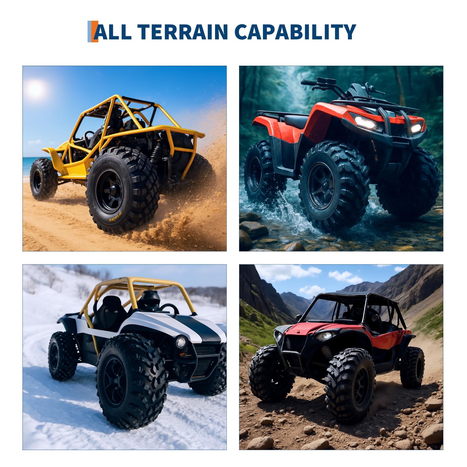 2 Pack 20×11-9 ATV Tires 20x11x9 20 11 9 ATV UTV All Terrain Tires 6PR Tubeless