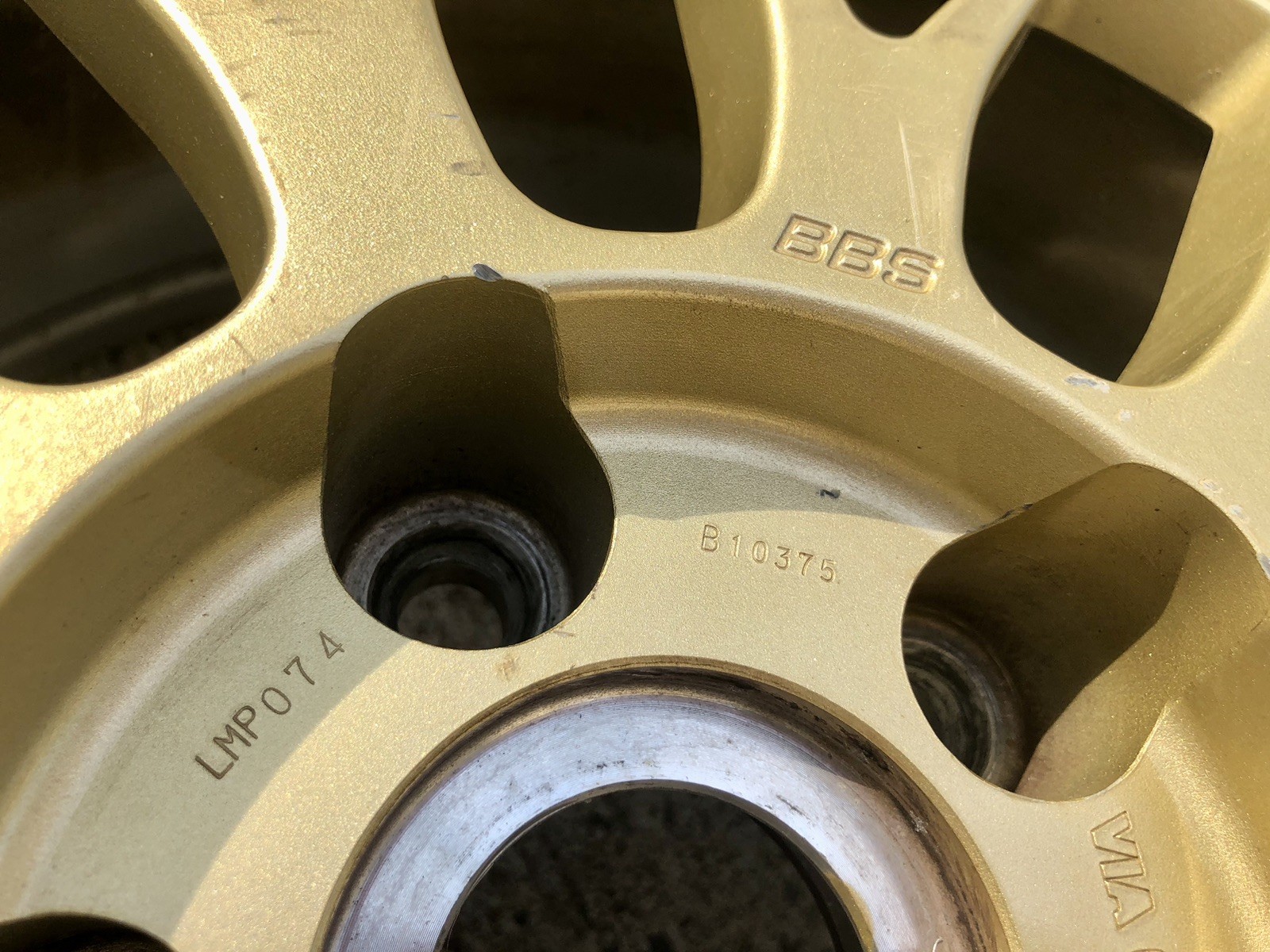 Genuine BBS LM LMP074 2x Pair Wheels 17” 8J +40 5×114.3 17×8 5H Forged Gold 2pc