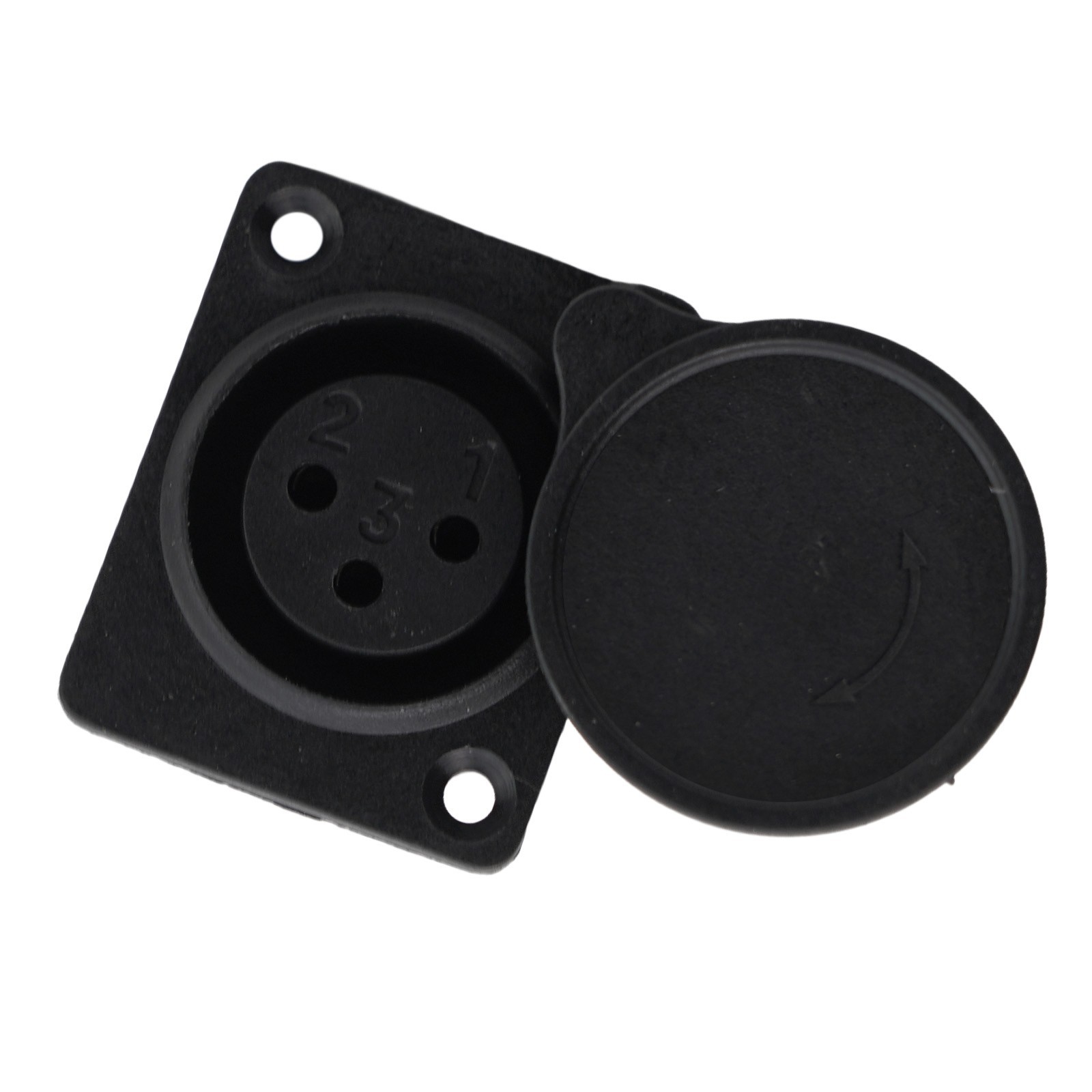 3-Pin XLR Female Chassis Panel-Plug Socket Connector For Audio Mobility Scooter