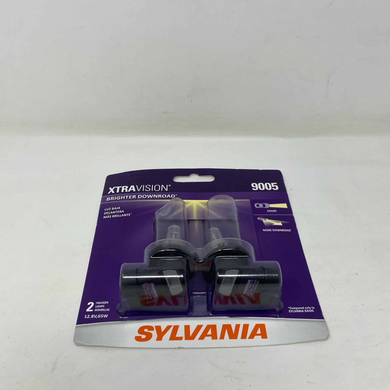 SYLVANIA 9005 XtraVision Halogen Headlight Bulbs 2-Pack HB3 65W, Clear