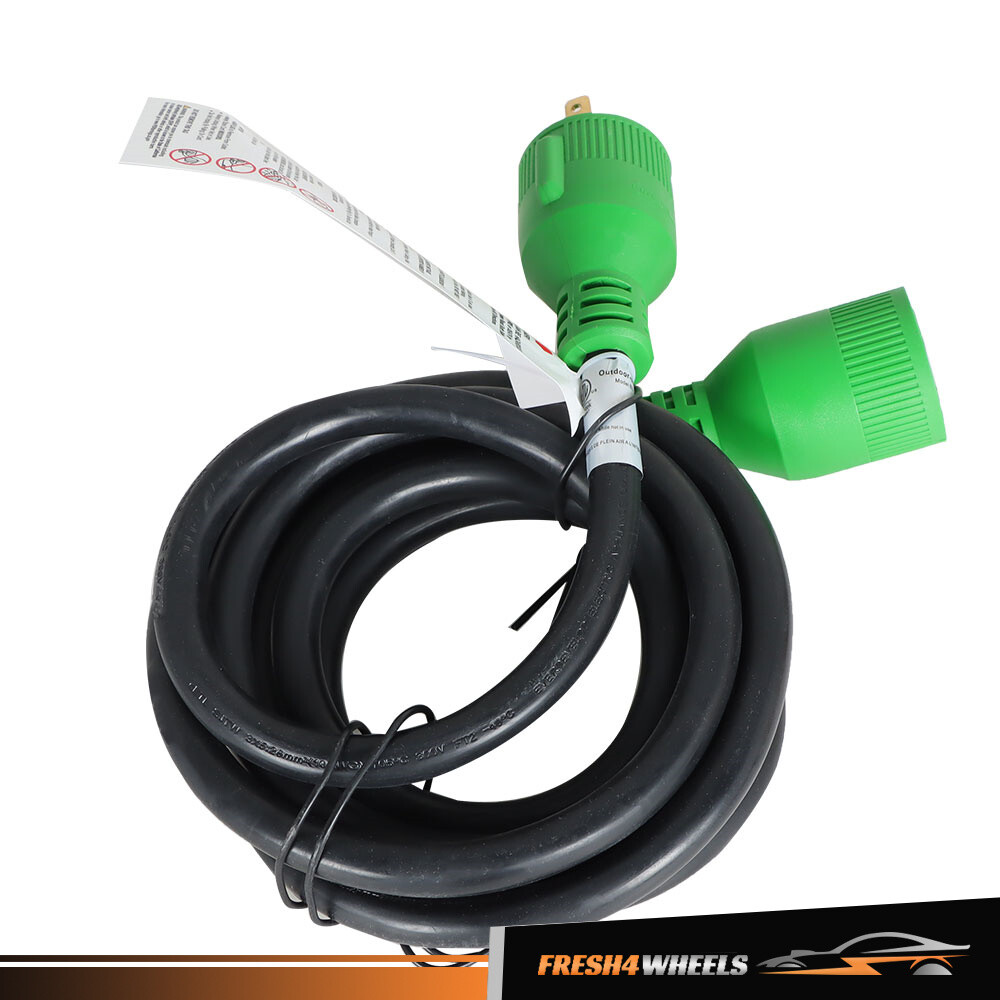 L5-30P to L5-30R 10 FT 3 Prong 30 Amp Generator Extension Cord NEMA 125V 3750W