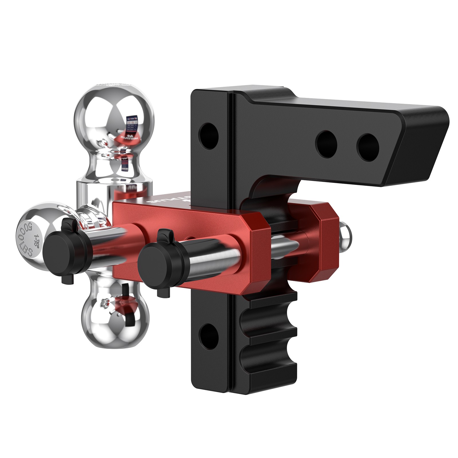 2″ Receiver 6″ Drop Adjustable Trailer Tow Hitch Tri-Balls Capacity 12500lbs