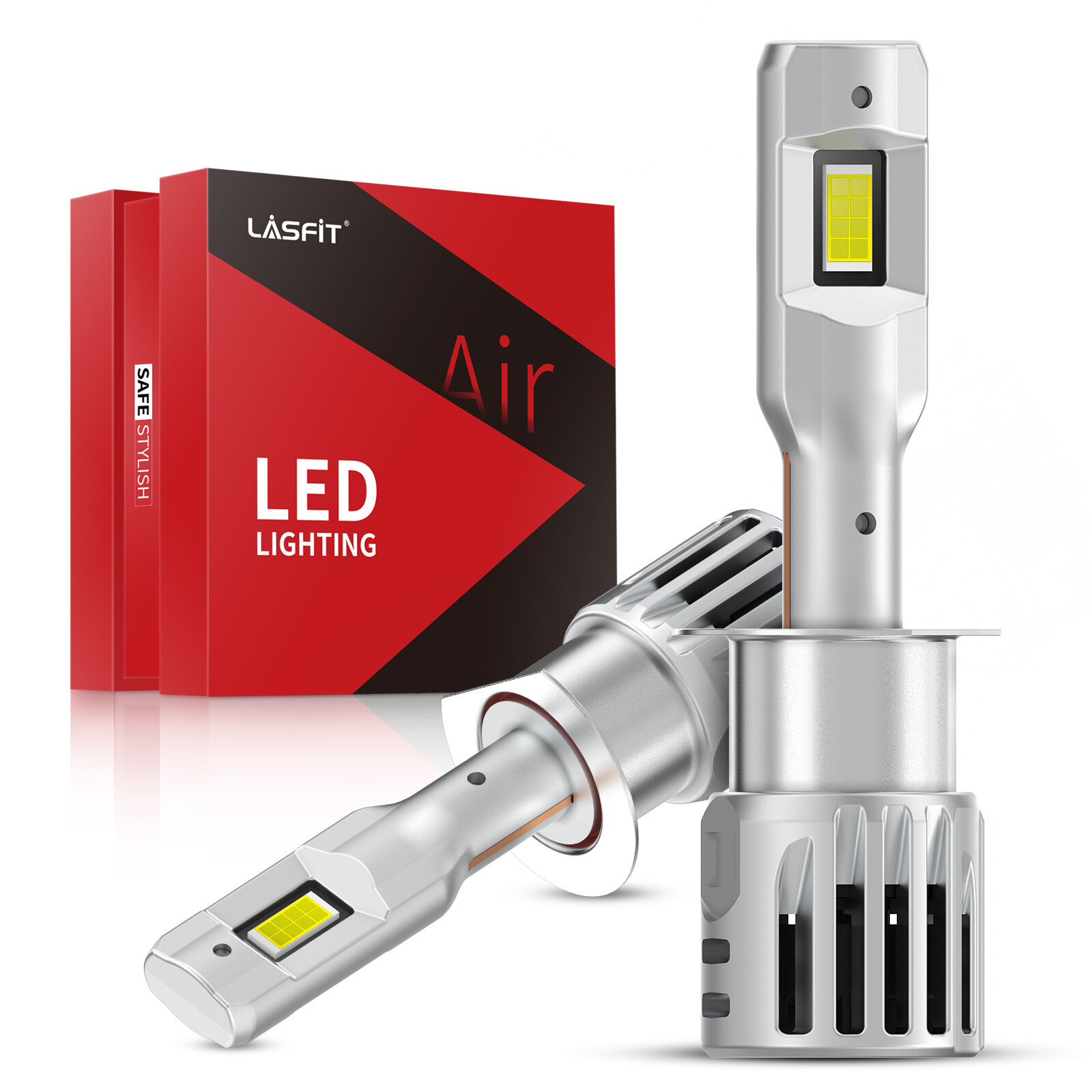 Lasfit H1 LED Headlights Bulb High Low Beam 60W 6000LM Bright White LCair Series