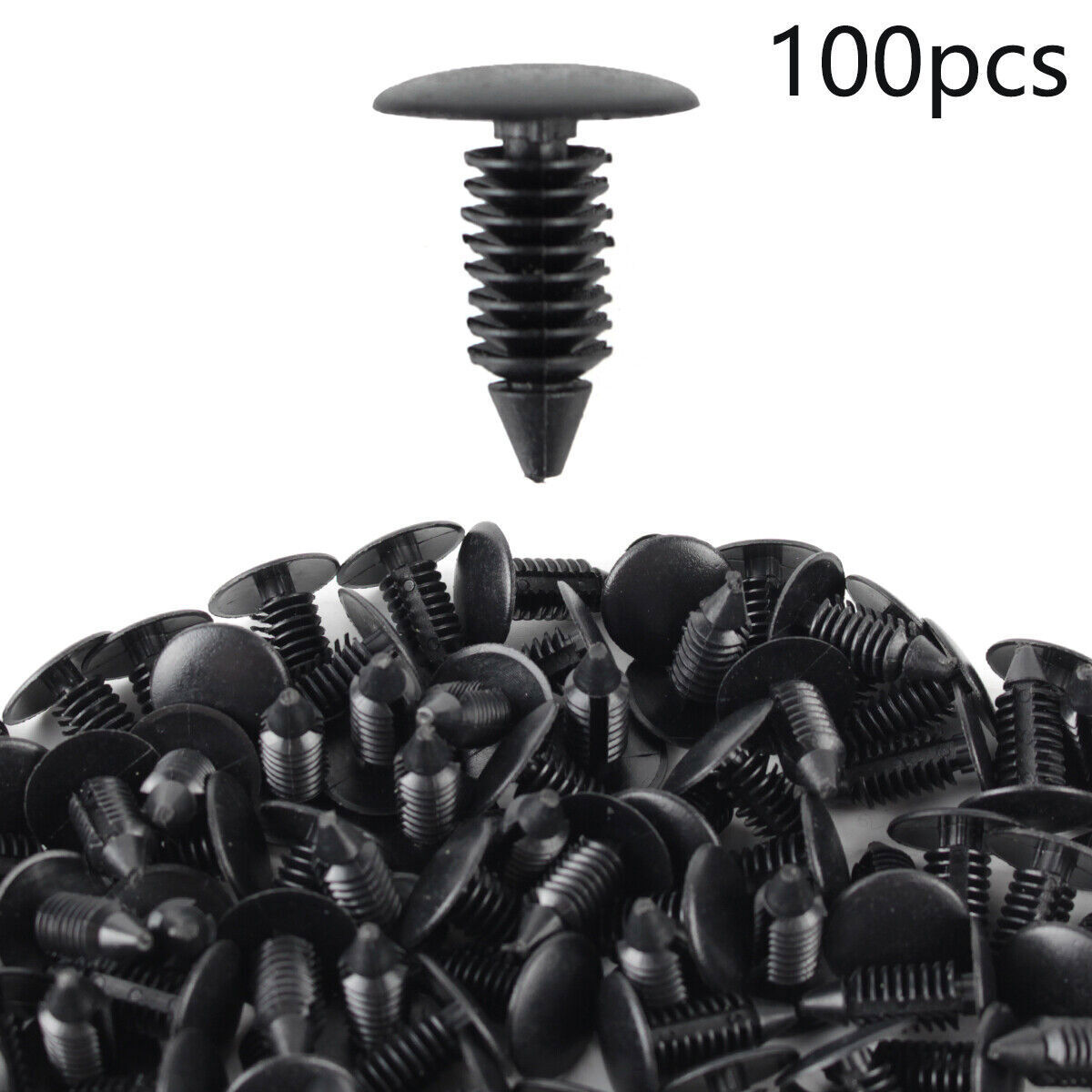 100x Push Type Clip Plastic Retainer Bumper Fender X-Mas Tree Rivet Fit 9mm Hole