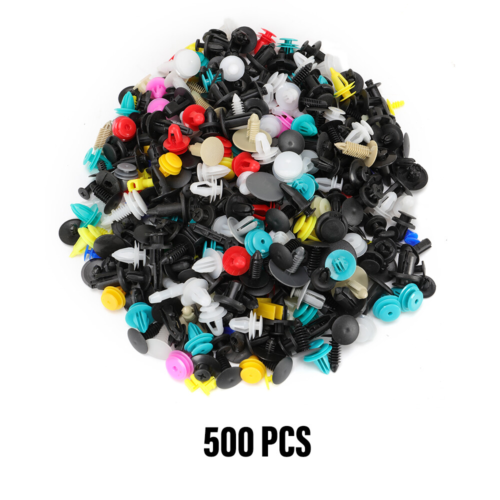 Plastic Car Body Push Pin Rivet Fasteners Trim Moulding Clips Screw Set Of 500