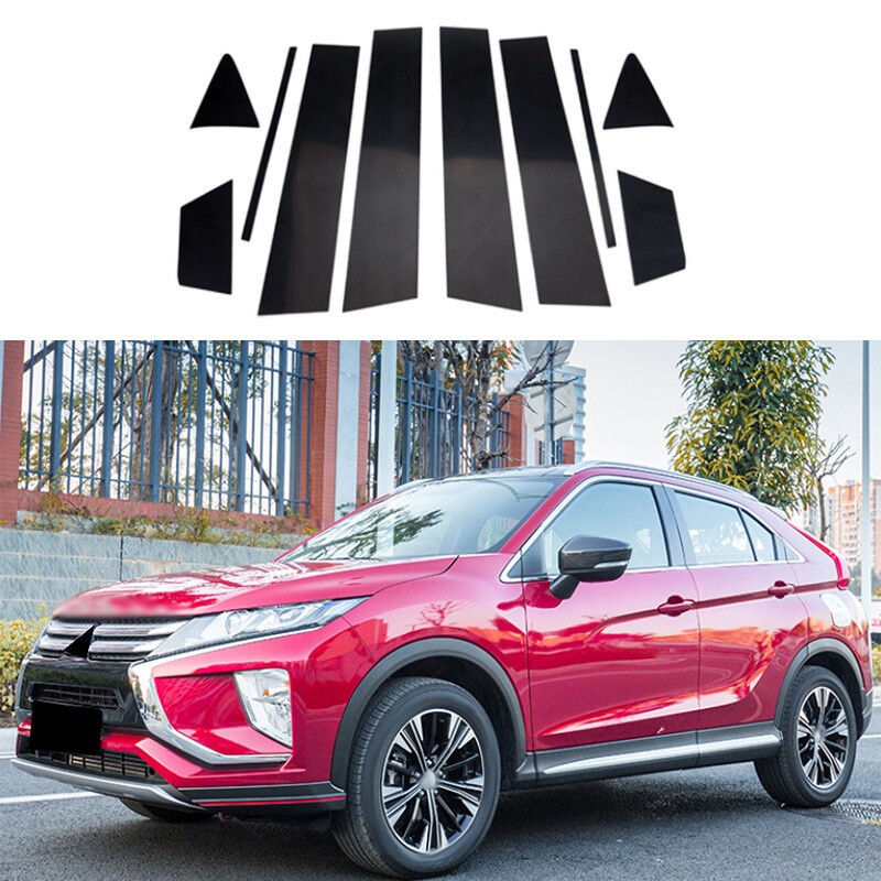 For Mitsubishi Eclipse Cross 2018-2025 pc black Door Window BC Pillar Posts Trim