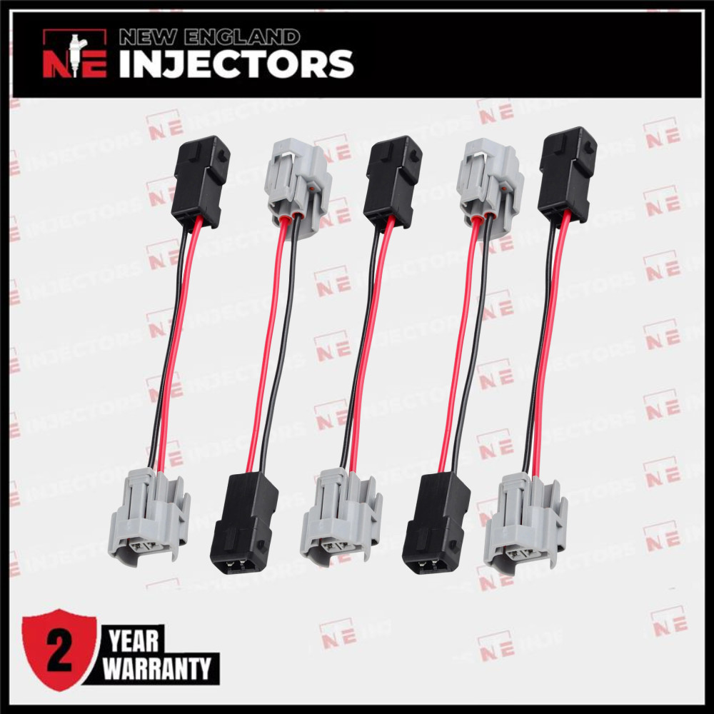 Injector Adapter Connectors For Denso Female to EV1 For Bosch Male Set of 5