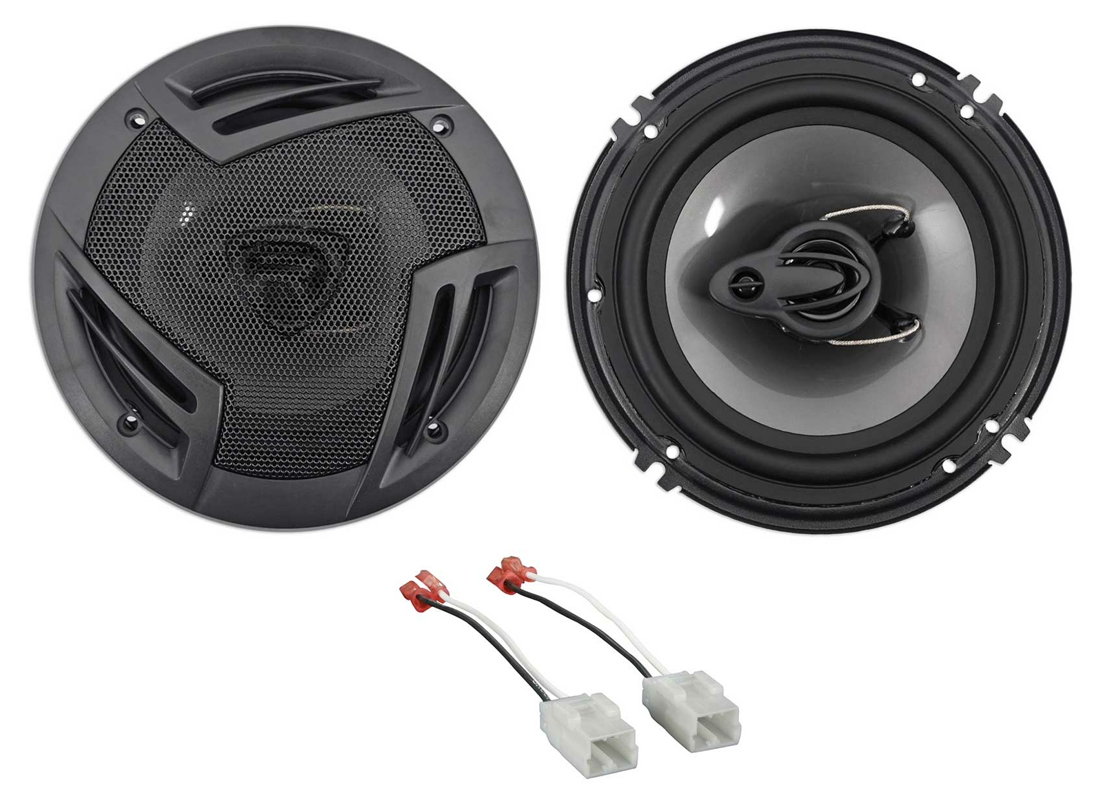 6.5″ 750w 3-Way Front Factory Speaker Replacement Kit For 2007-17 Jeep Wrangler