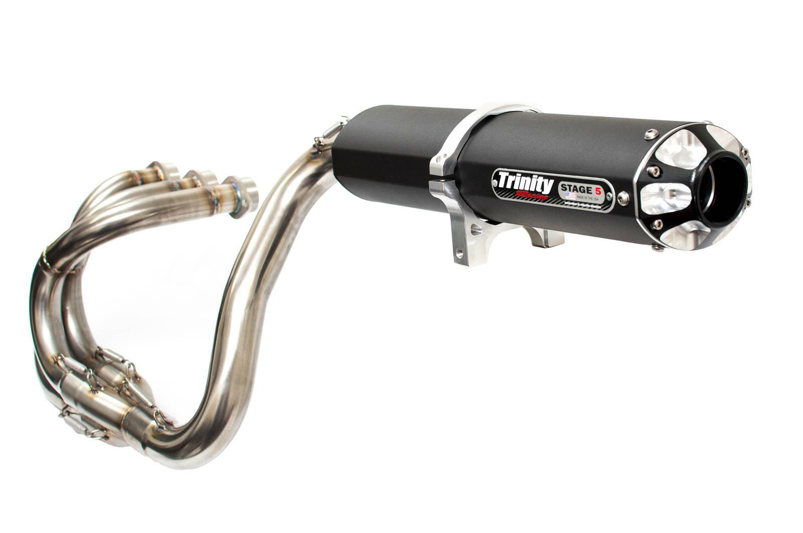 Trinity Racing Yamaha YXZ1000R Stage 5 Full Exhaust System Black TR-4155F-BK
