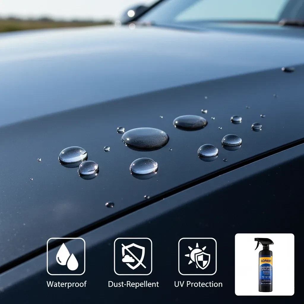 Sopami Car Coating Spray – 16.9 fl oz Waterless Ceramic Coating Car Wax (500ml)