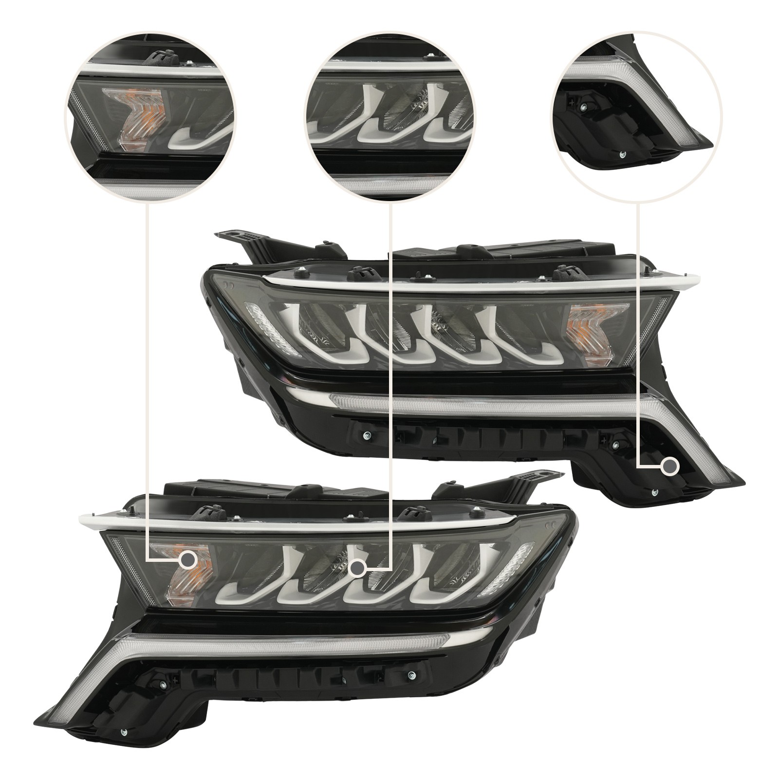 Front Left&Right Side Headlight For 2021-2023 Kia Sorento LX/S/EX(Not SX Version