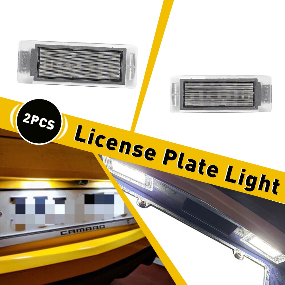 2PC LED License Plate Light Assembly For Chevy Corvette Cadillac Buick GMC 12-20