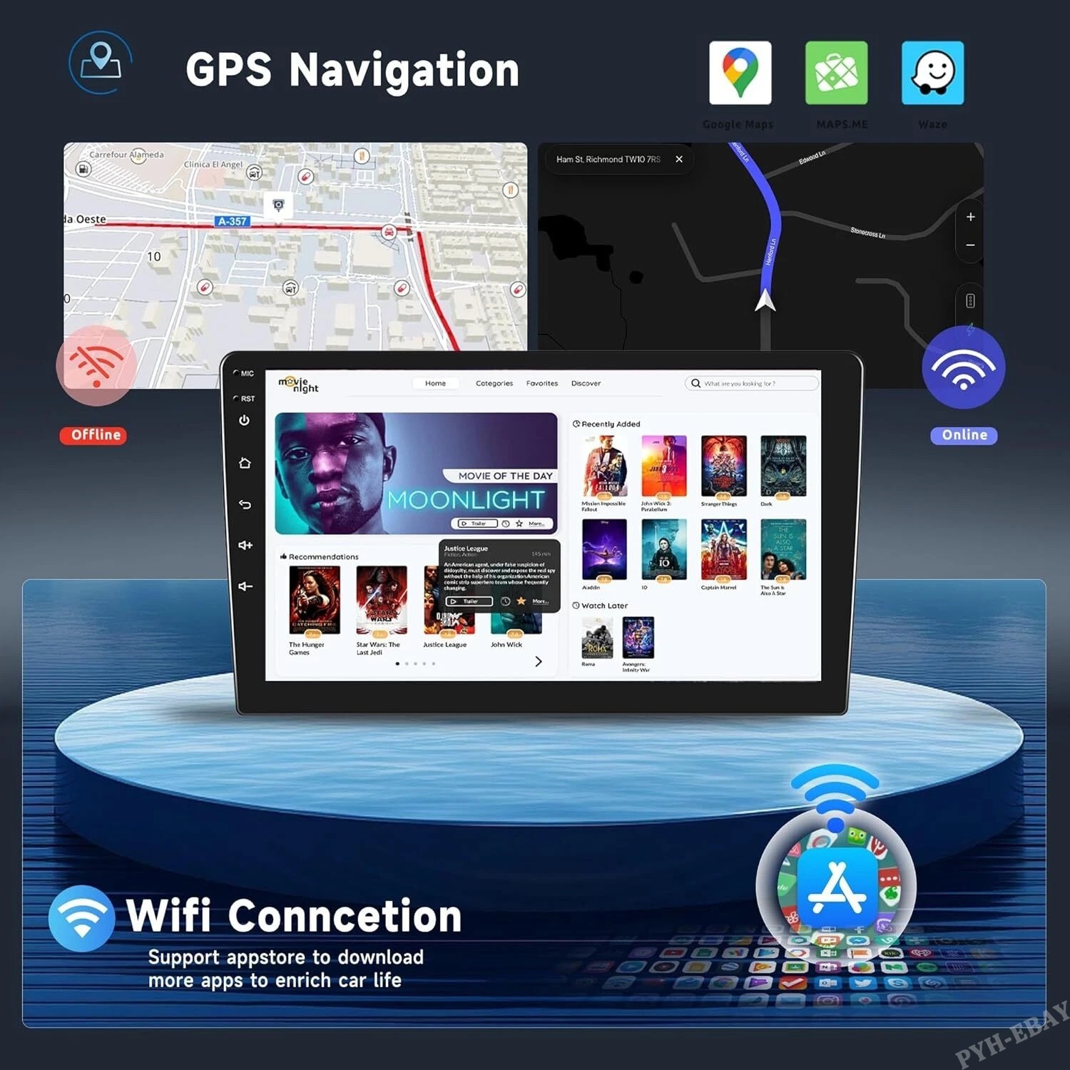 For Toyota Tacoma 2005-2013 Android 14.0 Car Radio Stereo GPS WIFI Apple Carplay