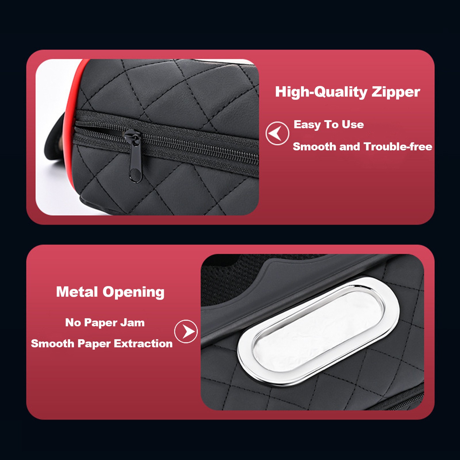 Car Armrest Cushion Cover Center Console Box Pad Tissue Cup Holder w/ Pocket