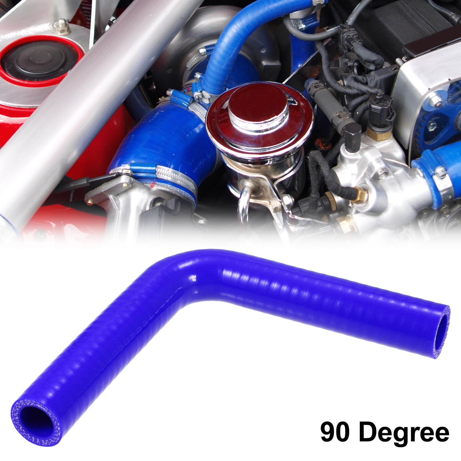 19mm 0.75″ 90 Degree Auto Elbow Coupler Silicone Hose Intercooler Tube Blue